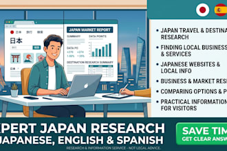 research japan and provide personalized travel, business, or local inform