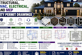 plans, architectural, structural and mep city