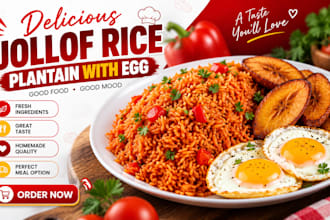 do jollof rice and plantain with egg