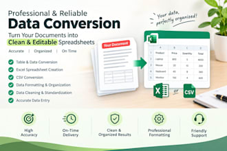 convert PDF to excel or CSV with accurate formatting