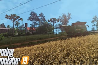 create custom farming simulator maps and tractor for farming