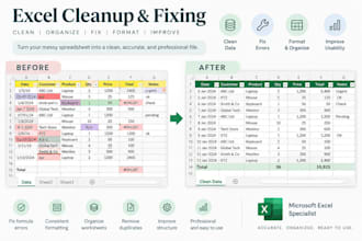 clean, fix, format, and improve your excel spreadsheet