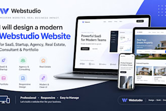 design startup saas agency consultant real estate portfolio webstudio website