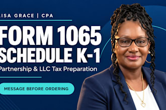 complete your form 1065 and schedule k1 for your llc or partnership today