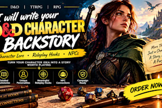 write dnd character backstories character lore roleplay hooks and npcs