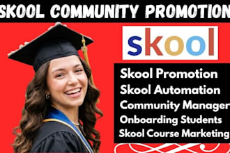 do skool community promotion, skool onboarding membership , community manager