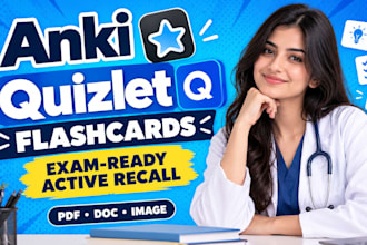 make anki and quizlet flashcards in 24 hrs