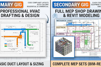design professional hvac , ventilation, and mep drawing