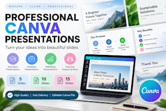 design professional powerpoint presentations and canva slides