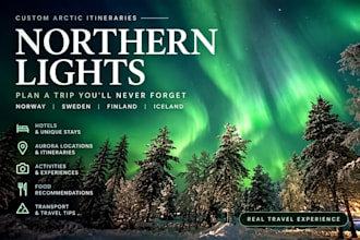 create a premium northern lights travel itinerary