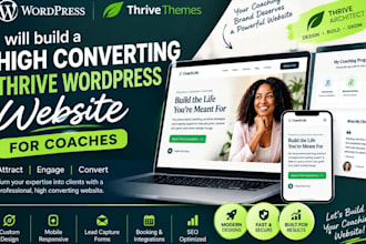 build a high converting thrive wordpress website for coaches