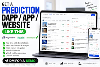 develop prediction market website polymarket kalshi ai analytics dashboard