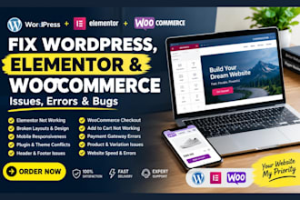 fix wordpress elementor issues, fix elementor wordpress woocommerce isues