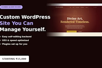 build a custom wordpress site you can manage yourself