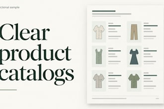 create a clear digital product catalog in PDF