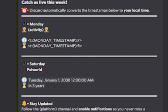 make clean and easy to use discord schedule