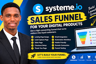 build systeme io sales funnel, systeme io landing page