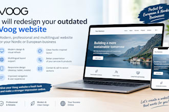 redesign multilingual european nordic company businesses outdated voog webite