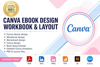 do canva ebook design workbook worksheet design canva book layout design