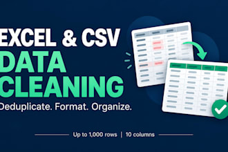 clean and format your excel or CSV data and remove duplicates