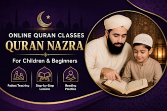 be your online quran tutor, with islamic studies teacher