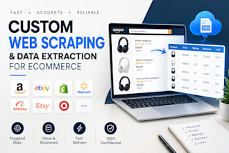 do custom web scraping and data extraction for ecommerce