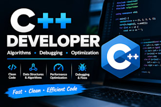 develop, debug and optimize cpp programs, algorithms and data structures