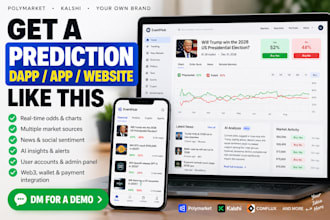 build polymarket kalshi clone, ai prediction market website and prediction dapp