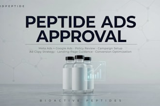 peptide marketing, peptide facebook ads, peptide page setup