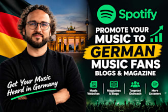 promote spotify music to german music fans, blogs and magazine