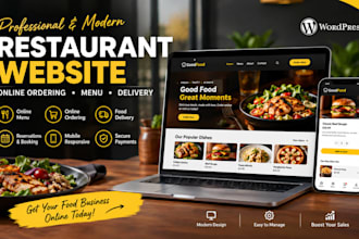 build a restaurant website with online food ordering  system wordpress website