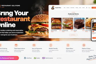 build a restaurant website with online ordering system and reservation system
