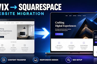 migrate wix to squarespace with a professional SEO friendly website setup