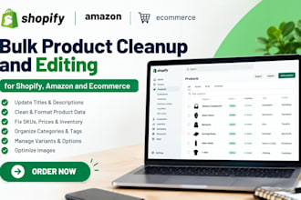 bulk product cleanup and editing for shopify, amazon and ecommerce