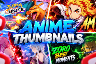 design viral manga and anime youtube thumbnails