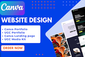 design canva website ugc portfolio design canva landing page ugc media kit epk