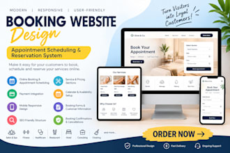 build booking website design appointment scheduling reservation business
