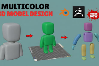 color split your 3d model and convert stl to 3mf for multicolor printing