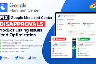 fix google merchant center disapprovals product listing issues feed optimization