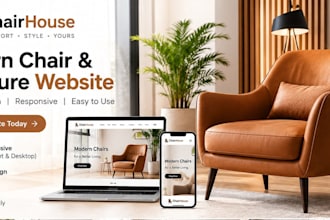 create a professional furniture and chair website