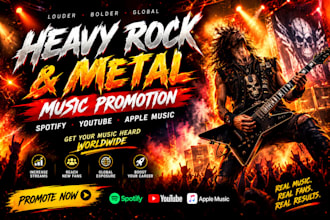 do spotify heavy rock metal music promotion, rock playlist music promotion