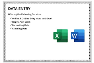 data entry word excel