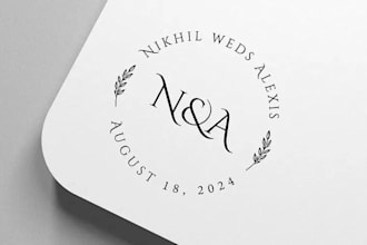 create wedding logo, monogram, or initials design