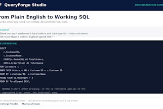 write accurate sql queries, views and procedures