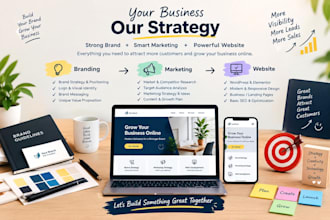 create your brand, marketing and website