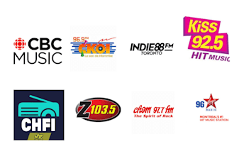 promote your single with radio airplay on top canada radio stations