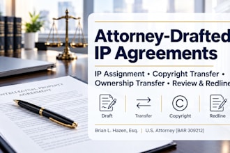 draft a legal copyright and IP assignment agreement