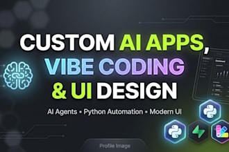 build custom python apps, ai agents, video tools, and modern UI design