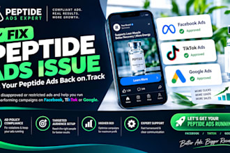 fix peptide ads issue peptide facebook ads or tiktok ads run peptide google ads