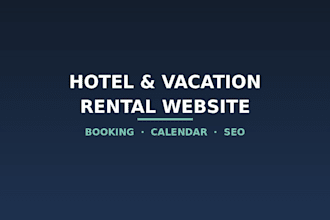 build a hotel, bed and breakfast or vacation rental website with online booking